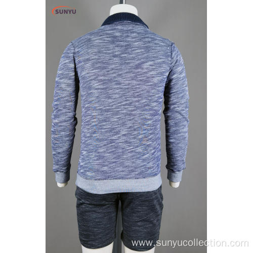 Men's 100%cotton fleece long sleeve sweatshirt